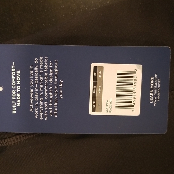 💕MARIKA💕 Hazel Bermuda Bike Shorts ~ Black Large L NWT - Picture 7 of 10